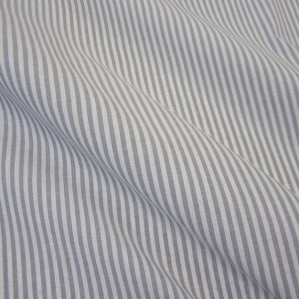 Stoff Baumwolle grau weiß Streifen 4mm gestreift durchgewebt 0,5