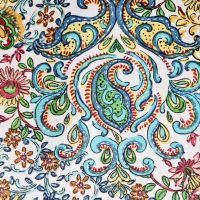 Stoff Meterware Baumwollstoff "Morrison" Blumen Ranken multicolor 0,5 Stoff Meterware Baumwollstoff "Morrison" Blumen Ranken multicolor 0,5