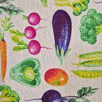 Stoff Meterware Baumwolle pflegeleicht "Veggies" natur Gemüse 0,5 Stoff Meterware Baumwolle pflegeleicht "Veggies" natur Gemüse 0,5
