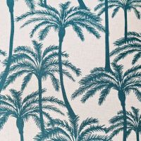 Kurzstück Stoff Meterware Baumwolle "Zabeth" Palmen natur Canard 1mx 1,55m Kurzstück Stoff Meterware Baumwolle "Zabeth" Palmen natur Canard 1mx 1,55m