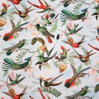 Stoff Meterware Dekosamt Velours Velvet Kolibris Digital stabil 0,5 Stoff Meterware Dekosamt Velours Velvet Kolibris Digital stabil 0,5