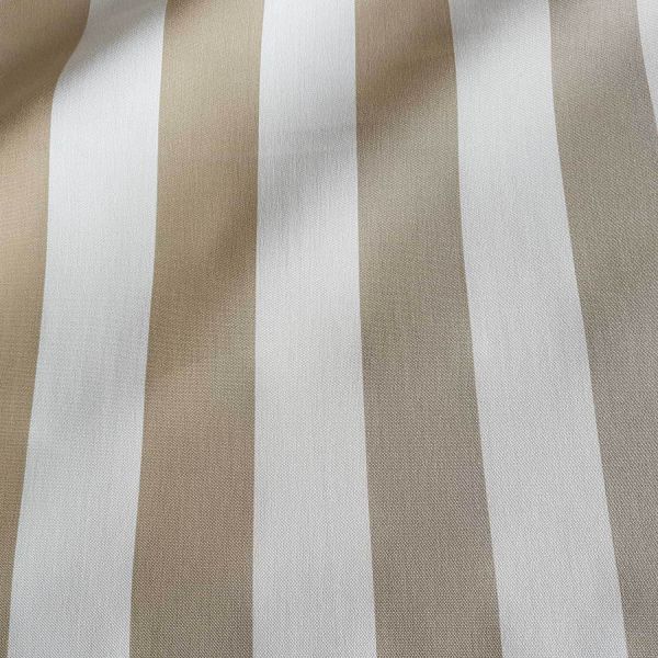Kurzstück Meterware Markisenstoff beige weiß gestreift Streifen Sonnensegel 0,90m x 1,40m