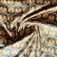 Vorschau: Stoff Meterware Baumwolle "Brignoles" Blumen Gelb Rosa Senf Khakigrün 0,5 Vorschau: Stoff Meterware Baumwolle "Brignoles" Blumen Gelb Rosa Senf Khakigrün 0,5