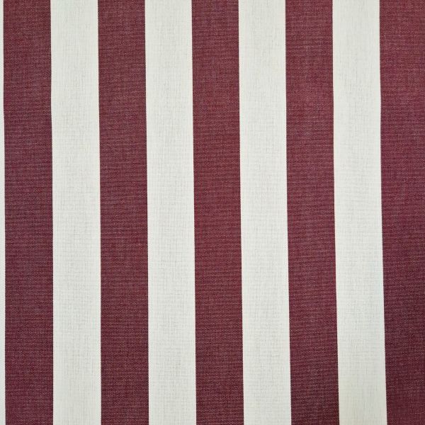 Meterware Outdoorstoff gestreift bordeauxrot weiß Markise 0,5
