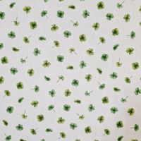 Stoff Meterware Baumwolle pflegeleicht "Glücksklee" weiss grün 0,5 Stoff Meterware Baumwolle pflegeleicht "Glücksklee" weiss grün 0,5