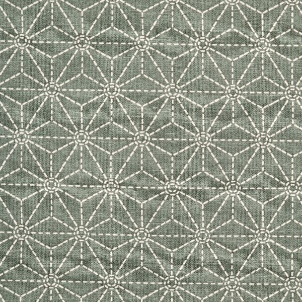 Stoff Baumwolle "Asanoha" khaki beige Japan 0,5
