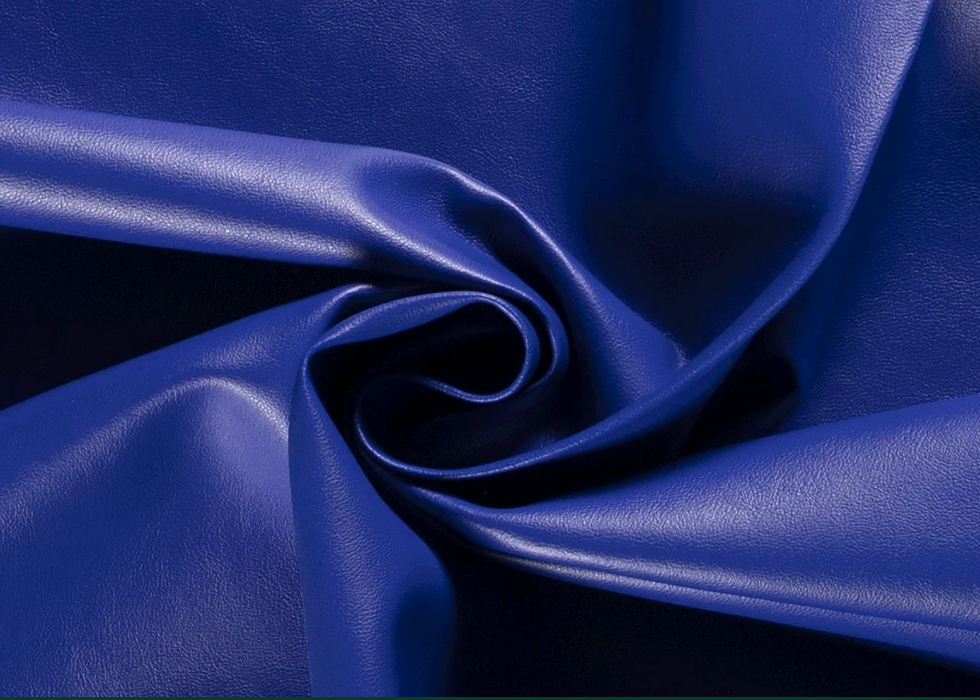 Stoff Meterware Kunstleder Nappa royalblau Lederimitat Bezugsstoff Möbel  Taschen Rucksack 0,5