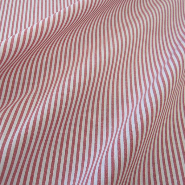 Stoff Baumwolle rot weiß Streifen 4mm gestreift durchgewebt 0,5