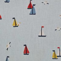 Stoff Baumwolle Popeline "Segelboote" hellblau maritim Kleiderstoff Dekostoff 0,5 Stoff Baumwolle Popeline "Segelboote" hellblau maritim Kleiderstoff Dekostoff 0,5