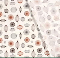 Stoff Meterware Baumwolle "Ornament" Weiss Kupfer Salbei Grau Braun 0,5 Stoff Meterware Baumwolle "Ornament" Weiss Kupfer Salbei Grau Braun 0,5