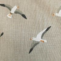 Stoff Baumwollstoff pflegeleicht natur Möwen weiss grau 0,5 Stoff Baumwollstoff pflegeleicht natur Möwen weiss grau 0,5