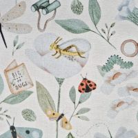 Stoff Meterware Baumwolle "Bilderbuch Wiesenabenteuer" digital Kinderstoff 0,5 Stoff Meterware Baumwolle "Bilderbuch Wiesenabenteuer" digital Kinderstoff 0,5