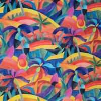 Stoff Meterware Dekosamt "Paysage" Velours Velvet Multicolor 0,5 Stoff Meterware Dekosamt "Paysage" Velours Velvet Multicolor 0,5