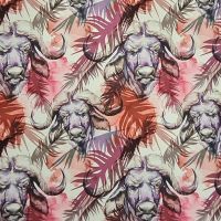 Stoff pflegeleicht "Wasserbüffel" Aquarell Blätter 0,5 Stoff pflegeleicht "Wasserbüffel" Aquarell Blätter 0,5