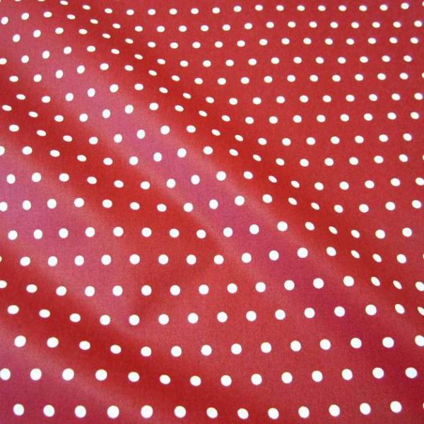 Stoff beschichtet Punkte PEAS rot weiß Regenjacke Tischdecke 0,5