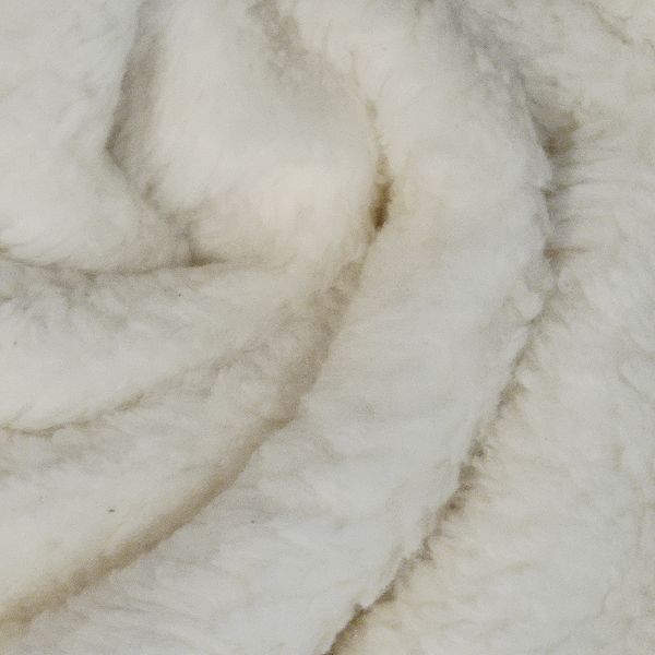 Stoff Meterware Teddyplüsch Baumwolle creme ecru supersoft 0,5