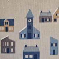 Stoff Baumwollstoff natur "nordic town" Stadt Häuser scandi Stil 0,5 Stoff Baumwollstoff natur "nordic town" Stadt Häuser scandi Stil 0,5