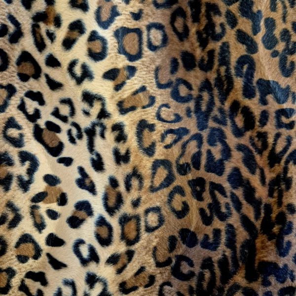Stoff Fell Fellimitat Leo Leopard weich Innendekoration Kostüm Taschen Karneval 0,5