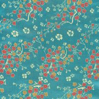 Stoff Brokat "Kirschblüten" türkis edel 0,5 Stoff Brokat "Kirschblüten" türkis edel 0,5