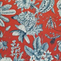 Stoff Meterware Dekosamt "Pivoine" Velours Velvet Terracotta Ecru Petrol 0,5 Stoff Meterware Dekosamt "Pivoine" Velours Velvet Terracotta Ecru Petrol 0,5