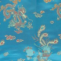Stoff Brokat "Drachen" türkis edel 0,5 Stoff Brokat "Drachen" türkis edel 0,5