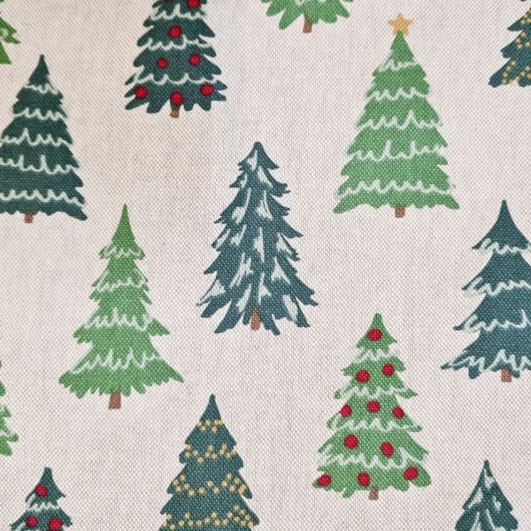 Stoff pflegeleicht natur "Tannenbaum" Weihnachtsbaum Weihnachtsstoff 0,5m