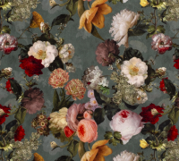 Stoff Meterware Dekosamt Velours Velvet Rosen celadon altmint 0,5 Stoff Meterware Dekosamt Velours Velvet Rosen celadon altmint 0,5