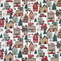 Stoff pflegeleicht weiß "Winterstadt" Dekostoff 0,5 Stoff pflegeleicht weiß "Winterstadt" Dekostoff 0,5