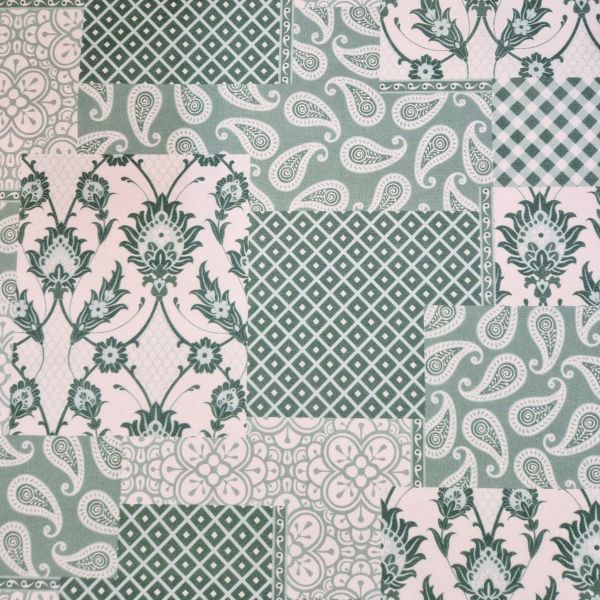 Stoff Meterware Baumwolle Voile "Menorca" pastell grün Kleiderstoff 0,5