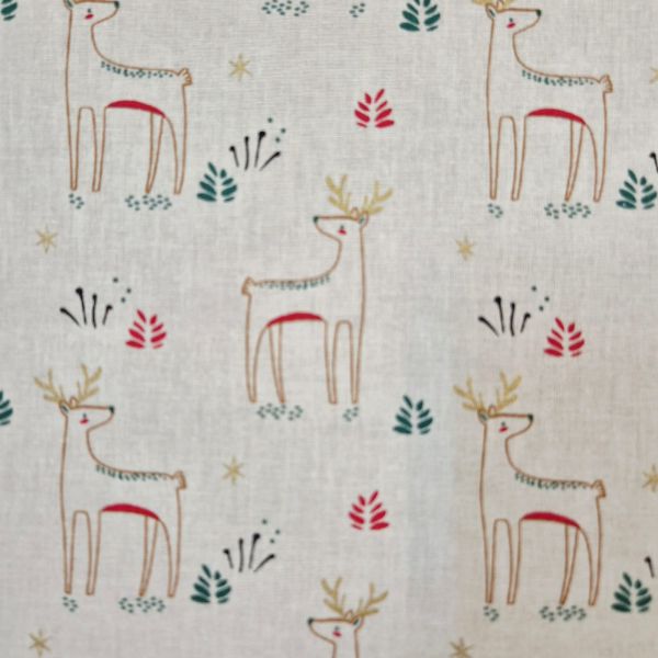 Stoff Meterware Baumwolle "Hirsche" Winter Weihnachten 0,5