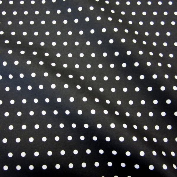 Stoff beschichtet Punkte PEAS schwarz weiß Regenjacke Tischdecke 0,5