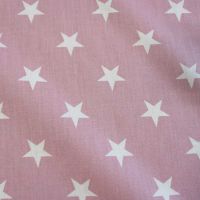 Stoff Baumwollstoff Sterne groß altrosa weiß pastell 0,5 Stoff Baumwollstoff Sterne groß altrosa weiß pastell 0,5