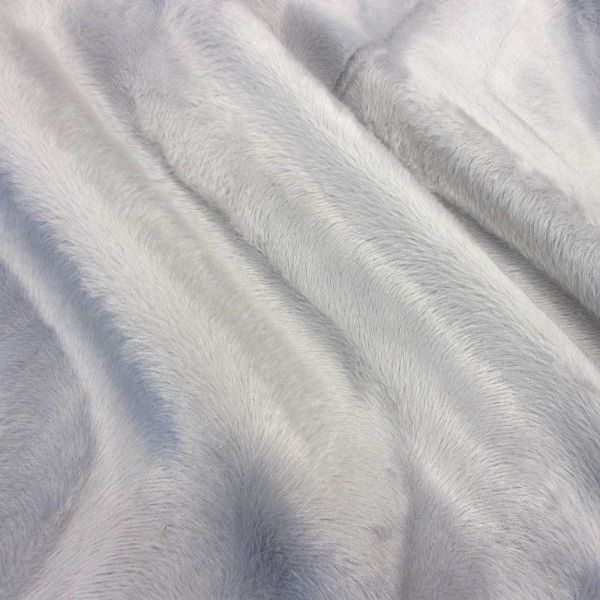 Stoff Fell Fellimitat silber grau edel weich Innendekoration Kostüm Taschen