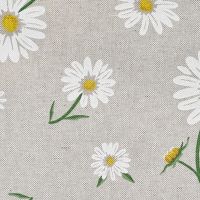 Stoff Meterware beschichtet "Big Daisy" natur Leinenoptik Wachstuch 0,5 Stoff Meterware beschichtet "Big Daisy" natur Leinenoptik Wachstuch 0,5