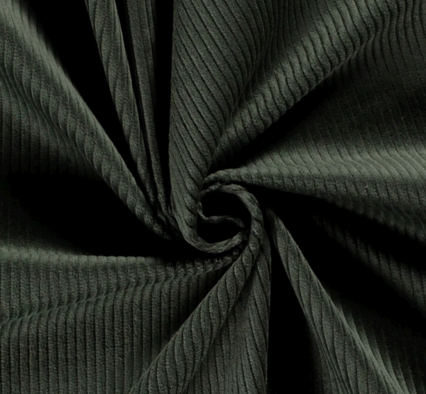 Stoff Meterware Baumwolle "Breitcord w4,5" dunkelgrün Ökotex100 0,5