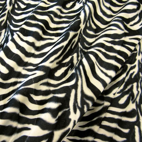 Stoff Fell Fellimitat Zebra weich Innendekoration Kostüm Taschen