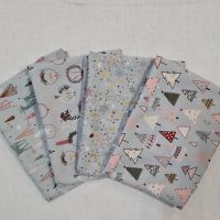 Stoffpaket Weihnachten "Grau" nachhaltige Geschenkverpackung Patchwork 50cm x 70cm Stoffpaket Weihnachten "Grau" nachhaltige Geschenkverpackung Patchwork 50cm x 70cm
