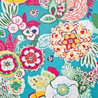 Stoff Meterware Baumwolle "Alizee" lagune Blüten Blumen bunt 0,5 Stoff Meterware Baumwolle "Alizee" lagune Blüten Blumen bunt 0,5