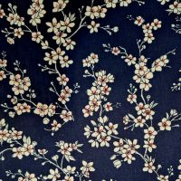 Stoff Baumwolle "Osaka" indigoblau weiß rot 0,5 Stoff Baumwolle "Osaka" indigoblau weiß rot 0,5