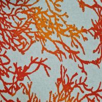 Stoff Meterware Baumwolle "Corail" orange rot Koralle natur 0,5 Stoff Meterware Baumwolle "Corail" orange rot Koralle natur 0,5
