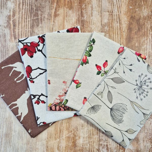 Stoffpaket "Herbstzauber" Quilten Patchwork Geschenkverpackung 4 Stücke a 50cm x 70cm