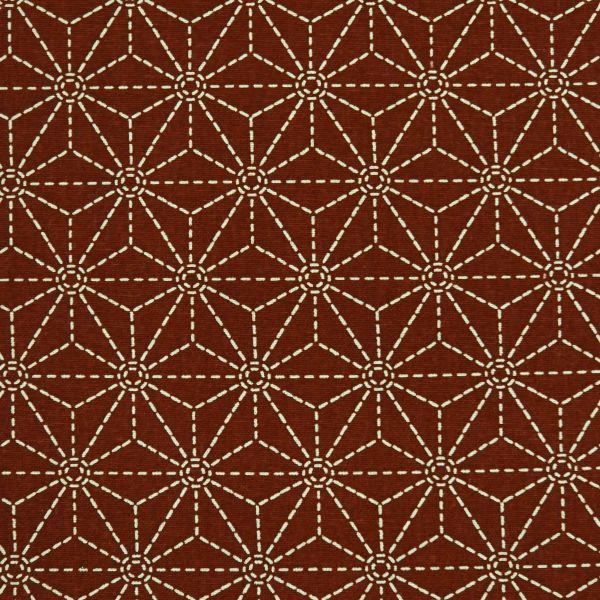 Stoff Baumwolle "Asanoha" rot beige Japan 0,5