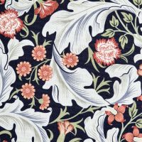 Stoff Meterware Baumwolle "William Morris Eichenblätter + Blumen" Dunkelblau digital 0,5 Stoff Meterware Baumwolle "William Morris Eichenblätter + Blumen" Dunkelblau digital 0,5