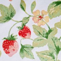 Stoff Baumwollstoff "Erdbeeren weiss" 0,5 Stoff Baumwollstoff "Erdbeeren weiss" 0,5