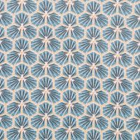 Stoff beschichtet Baumwolle "Riad canard" Wabenblumen hellpetrol 0,5 Stoff beschichtet Baumwolle "Riad canard" Wabenblumen hellpetrol 0,5