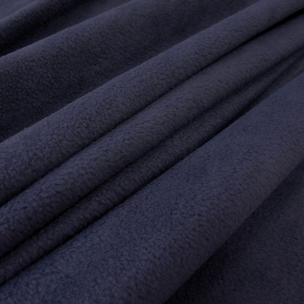 Stoff Meterware Polar Fleece marine blau weich warm kuschelig antipilling