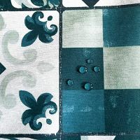 Vorschau: Stoff Meterware beschichtet petrol grün weiss Fliesen Kacheln Wachstuch Tischdecke 0,5 Vorschau: Stoff Meterware beschichtet petrol grün weiss Fliesen Kacheln Wachstuch Tischdecke 0,5