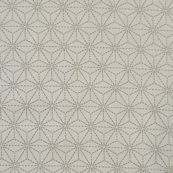 Stoff Baumwolle "Asanoha Reverse" beige Khaki Japan 0,5