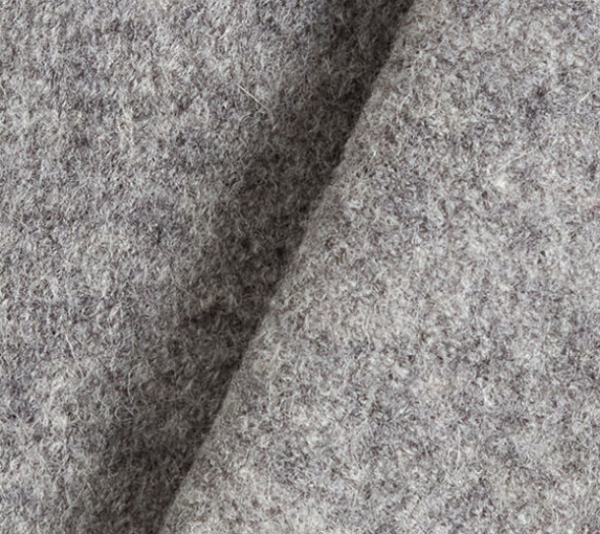 Stoff Meterware Wolle Walkloden hellgrau meliert grau Walkwolle Wollstoff Mantelstoff 0,5