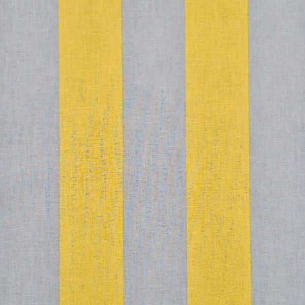 Stoff Meterware Baumwolle "Bicolor" Blockstreifen hellblau gelb 0,50m x 1,60m